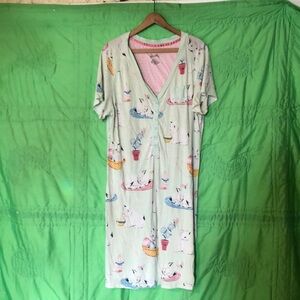 Nick & Nora Pink Floral Nightgown